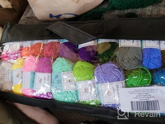 img 1 attached to 113-Piece Crochet Kit With 1600 Yards Of Assorted Yarn – Ideal Beginner Set W/ 73PCS Accessories, Ergonomic Hooks & Knitting Needles! review by Jim Fuhrer