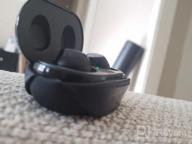 img 1 attached to Protective Silicone Cover For Samsung Galaxy Buds & Buds+, Shock Resistant With Carabiner And Fast Wireless Charging Compatibility - Fironst Case For Galaxy Earbuds 2020 (Black) review by Pete Martin