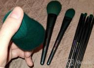 img 1 attached to Eigshow Premium Synthetic Makeup Brush Set For Foundation, Powder, Concealer, Blending, Eye Shadow And Face Kabuki - Jade Green Makeup Brush Sets With Cylinder review by Gregory Shorunov