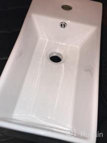 img 7 attached to Mecor 20''X14.5'' Rectangle Bathroom Ceramic Vessel Sink Basin White Vanity Sink With Pop -Up Drain