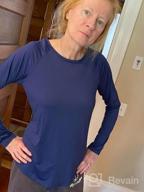 img 1 attached to Women'S Quick Dry Long Sleeve Scoop Neck Workout Shirts With UPF 50+ Sun Protection - Perfect For Yoga And Activewear review by Clarence Calcara