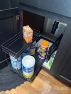 img 1 attached to 13" Cabinet Opening Ronanemon Pull Out Under Sink Organizer - Carbon Steel (Bronze) Bathroom Storage Solution review by Lorri Ciccio