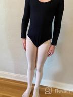 img 1 attached to Irresistible MOLLDAN Girls Long Sleeve Ballet Leotards: Strikingly Chic Crisscross Straps Back Dance Tops review by Dorothy Collazos