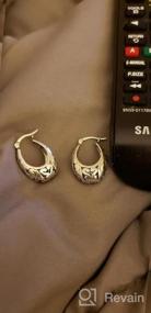 img 6 attached to 925 Sterling Silver Antique Oxidized Italian Filigree Hoop Earrings For Women - LeCalla