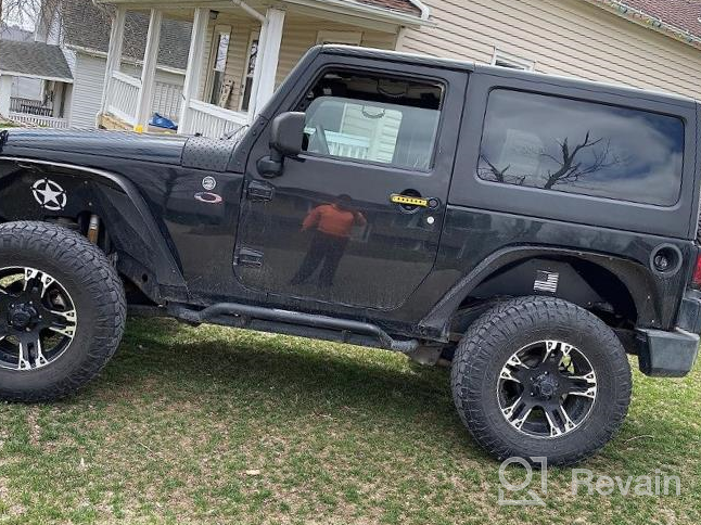 img 1 attached to Protect Your Jeep In Style: Sunluway Rear Inner Fender Liners With US Flag Logo For Wrangler JK JKU 4WD- Lightweight Aluminum Design With Splash Guard- Available Now! review by Drew Springer