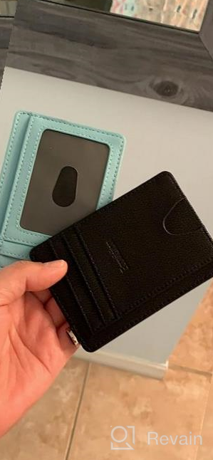 img 1 attached to RFID Blocking Front Pocket Wallet - Sleek And Minimalist Credit Card Holder With Detachable D-Shackle - Perfect For Both Men And Women - Eco-Friendly review by Maurice Malek