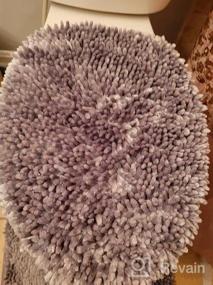 img 5 attached to Luxury Plush Chenille Shag Toilet Lid Cover - SoHome Spa Step Ultra Soft & Machine Washable 18.5"X19.6" Blue