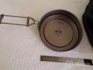 img 1 attached to Bestargot Camping Titanium Pot & Pan Set - Portable Outdoor Cookware For Backpacking, Camp Cooking And Traveling. review by Doug Nelson