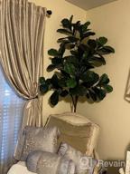 img 1 attached to 2Pack 6Ft Tall Artificial Fiddle Leaf Fig Tree With 86 Decorative Faux Leaves For Home Office Living Room Bathroom Corner Decor Indoor - VIAGDO review by Derek Kraft