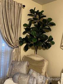 img 7 attached to 2Pack 6Ft Tall Artificial Fiddle Leaf Fig Tree With 86 Decorative Faux Leaves For Home Office Living Room Bathroom Corner Decor Indoor - VIAGDO