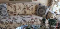 картинка 1 прикреплена к отзыву Ламберия Напечатанная накладка на диван, растяжимая чехол на диван, чехлы на диван для трёхместного дивана с двумя бесплатными наволочками (Пальма, диван на двоих) от Jodi Besch