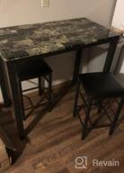 img 1 attached to Rustic Charm: VECELO 3-Piece Pub Dining Set With Counter Height Breakfast Table And 2 Bar Stools review by Tony Korek