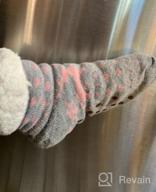 img 1 attached to FRALOSHA Fuzzy Warm Slipper Socks Women Winter Floor Socks Super Soft Lined With Grippers Reading Socks Cozy Sleeping Reindeer Socks review by Cashout Harden