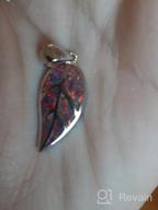 img 1 attached to Stunning CiNily Opal Leaf/Flower Pendant Silver Plated Necklace: Ideal Women's Jewelry Gift review by Michael Shim