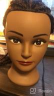 img 1 attached to Real Hair Mannequin Head For Styling, Training, And Cosmetology Practice - Hairginkgo 100% Human Hair Manikin Head With Clamp Stand For Dyeing, Cutting, And Braiding (2019B0214) review by Brian Messerly