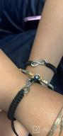 img 1 attached to RINHOO 2PC/Set Stainless Steel 8-Infinity Couple Bracelet: Stylish Braided Leather Rope Bangle for Adjustable Wrist Fit (7-9 Inch) - Perfect for Lover Friendship review by Tom Reasons