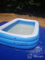 img 1 attached to Full-Sized Inflatable Swimming Pool For Family Fun - Heavy Duty Above Ground Pool For Kids, Adults, And Outdoor Backyard Pool Parties - 118” X 72” X 22” By QPAU review by Shawn Hill