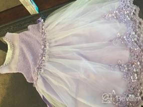 img 8 attached to Weileenice Rhinestone Christmas 👸 Princess Ballgown Dresses for Girls' Clothing
