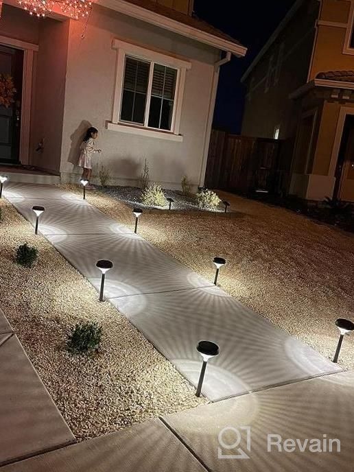 img 1 attached to Linkind Color Changing Solar Pathway Lights, Bright LED Solar Path Lights, Solar Walkway Lights Outdoor Waterproof, Adjustable Height Solar Garden Lights For Yard Decoration 4 Pack review by Charles Butler