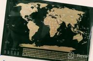 img 1 attached to XL Scratch Off Map Of The World With Flags - 36X24 Wall Art Poster For Travelers review by Fahmi Manna
