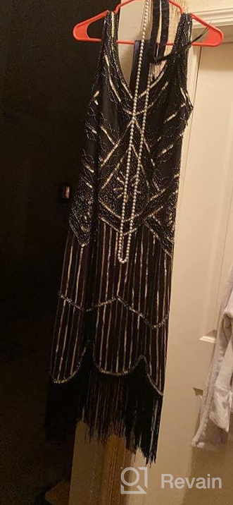 img 1 attached to Coucoland Womens 1920S Flapper Sequin Beads Dress With Roaring 20S Gatsby Accessories Set For Party review by Robert Lewis