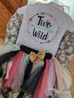img 1 attached to 3Pcs Toddler Baby Girls Floral Tutu Skirt Set With Headband - Wild Two Short Sleeve Outfits review by Jason Reed
