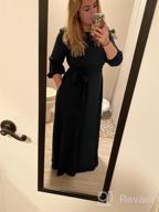 img 1 attached to Women'S Elegant Audrey Hepburn Style Round Neck 3/4 Sleeve Swing Maxi Dress With Long Belt & Pockets review by Bryant Randolph