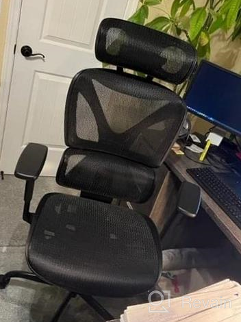 img 1 attached to GABRYLLY Office Chair: Large Ergonomic Desk Chair with Lumbar Support, 3D Armrest, and Breathable Mesh - Ultimate Comfort for Work or Study review by Chris Floyd