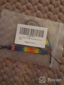 img 5 attached to Nanafast Радужный браслет ручной работы: покажите гордость ЛГБТ с регулируемым размером дружбы браслета для геев и лесбиянок.