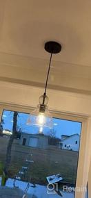 img 6 attached to Stylish LANROS Kitchen Pendant Lighting With Handblown Glass Shade - Brushed Nickel Finish, Ideal For Kitchen Island And Sink Areas