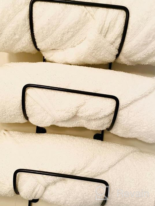 img 1 attached to White Wall Mounted Towel Rack Holder - Sorbus Storage Organizer For Linens review by Luis Penczak