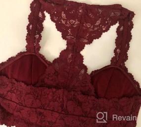 img 8 attached to Women'S Sexy Lace Bra: Removable Padded Racerback Bralette Bustier Sports Bras By Rolewpy