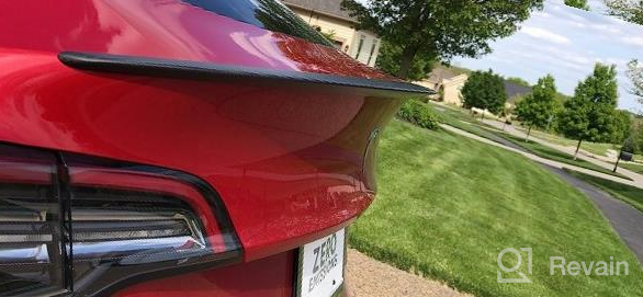 img 1 attached to Tesla Model Y Spoiler Carbon Fiber Trunk Wing Performance Rear Lip Lid - Matte Finish review by Austin Olson