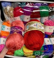 img 1 attached to 62 Acrylic Yarn Skeins Crochet Beginner Kit - 2170 Yards, 2 Hooks,2 Needles & 10 Stitch Markers For Adults Kids review by Stephen Cooper