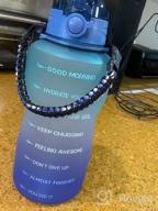 img 1 attached to Fidus 128oz Motivational Water Bottle with Paracord Handle & Removable Straw - BPA Free Leakproof Water Jug with Time Marker to Ensure Sufficient Hydration Throughout the Day review by Nick Morales