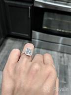 img 1 attached to Stunning Kobelli Radiant Moissanite Ring - 3CTW In 14K White Gold review by Ashley Andrews