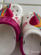 img 1 attached to Lavender Unicorn Crocs: Stylish Unisex Shoes for Toddlers - Clogs & Mules review by Ben Robinson