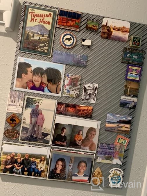 img 1 attached to JILoffice Bulletin Board, Magnetic Board 24 X 18 Inch, Great Wall Mounting Board With 40 Magnets, Decorative Board For Photos And Messages review by Julie Bauer