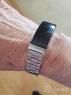 img 1 attached to Stainless Steel Metal Replacement Band Strap Compatible With Fitbit Inspire HR/Fitbit Inspire 2 Fitness Tracker (Black) review by Ari Tanner