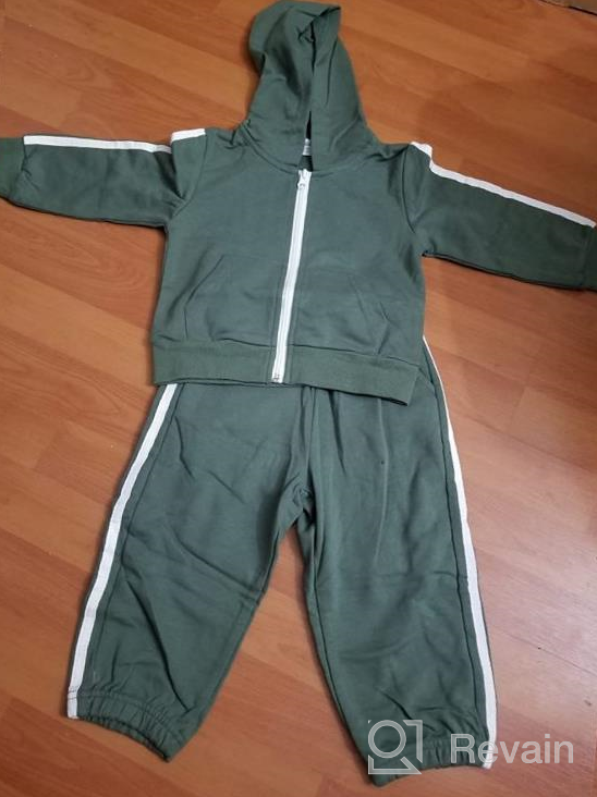 img 1 attached to 🧥 LittleSpring Little Hooded Jacket: Active Boys' Jogging Clothing at its Best review by Junior Andreano