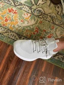 img 5 attached to Мужская серая прогулочная теннисная обувь 11,5 — легкие дышащие кроссовки для бега без шнуровки для бега спортивная спортивная обувь