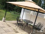 img 1 attached to YOLENY 10X12 FT Outdoor Gazebo With Steel Frame, Vented Soft Top For Backyard, Patio, Party, And Events In Beige Color review by Curtis Richardson