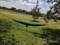 img 1 attached to Portable Camping Hammock - Lightweight Double/Single Parachute Hammock With Tree Straps For Hiking, Backpacking, And Outdoor Adventures - By AnorTrek review by Antonio Moore