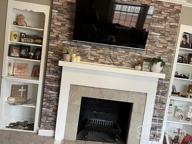 img 1 attached to 23.6" X 118" Peel & Stick Faux Stone Brick Wallpaper - Removable Self-Adhesive Home Decoration Fireplace Shelf Paper review by Michael Ringgold