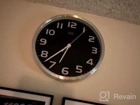 img 7 attached to Keep Time In Silence: 12 Inch HITO Wall Clock With Smart Nightlight And Brightness Adjustability