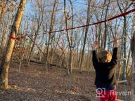 img 1 attached to Perantlb 60Ft Ninja Slackline With Zipline Slide Pully And Obstacle Course Kit - Perfect For Kids And Includes 8 Accessories, Tree Protector, And Carry Bag review by Michael Eldridge