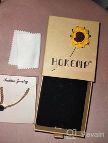 img 7 attached to Изящный золотой браслет-цепочка HOKEMP для женщин и девочек - регулируемый с камнем рождения, модные ювелирные изделия с покрытием из 14-каратного золота.