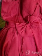 img 1 attached to Bow Dream Flower Girl Dress with Chiffon Ruffles review by Ghostnote Azevedo