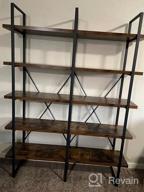 img 1 attached to Vintage Industrial Double Wide Bookcase With 5 Large Shelves - Perfect For Home Decor And Office Displays review by Kevin Overturf