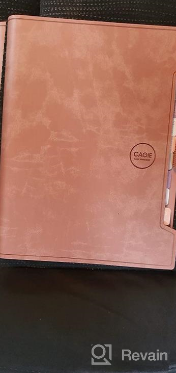 img 1 attached to Green Leather Spiral Journal With 6-Ring Binder: Refillable Planner Notebook For Business And Personal Organizing, Ideal Agenda For Men And Women, Compatible With 6-Hole Binders - CAGIE A5 review by Marty Orthodontics